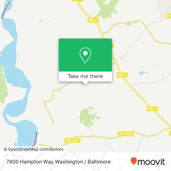 Mapa de 7800 Hampton Way, Owings, MD 20736