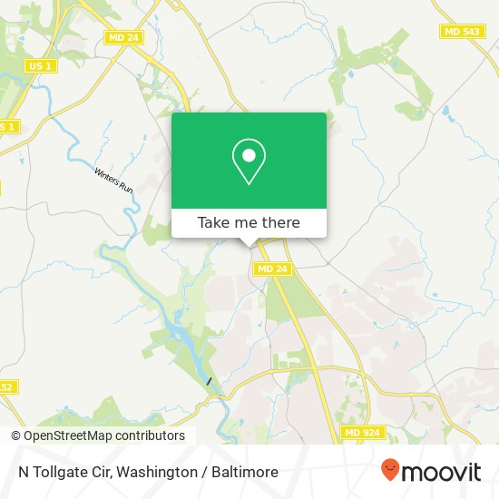 Mapa de N Tollgate Cir, Bel Air, MD 21015