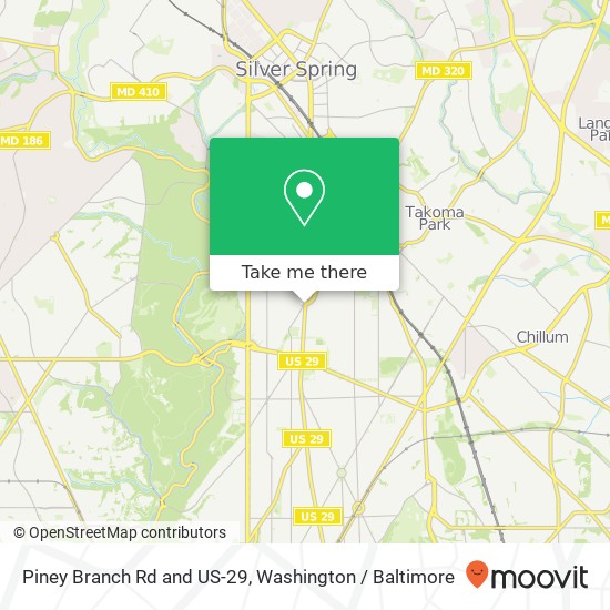Mapa de Piney Branch Rd and US-29, Washington, DC 20012