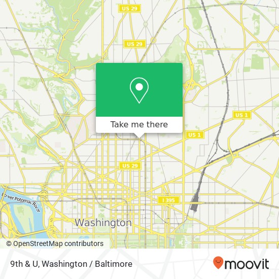 9th & U, Washington, DC 20001 map