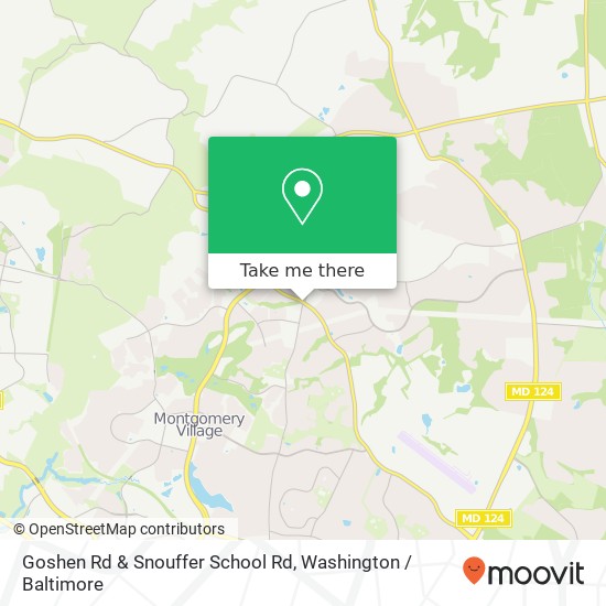 Mapa de Goshen Rd & Snouffer School Rd, Gaithersburg, MD 20879