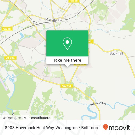 8903 Haversack Hunt Way, Manassas, VA 20110 map