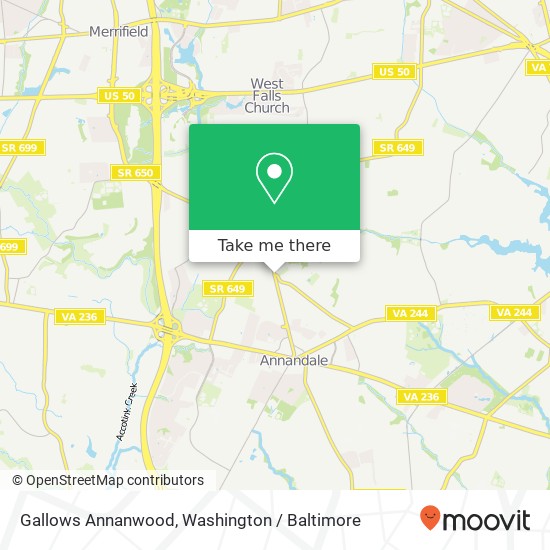 Mapa de Gallows Annanwood, Annandale, VA 22003