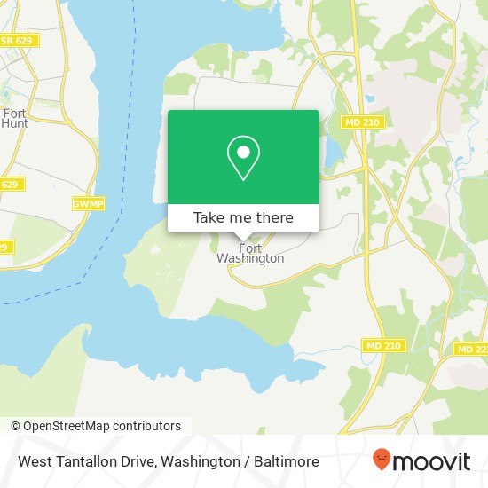 Mapa de West Tantallon Drive, W Tantallon Dr, Fort Washington, MD 20744, USA