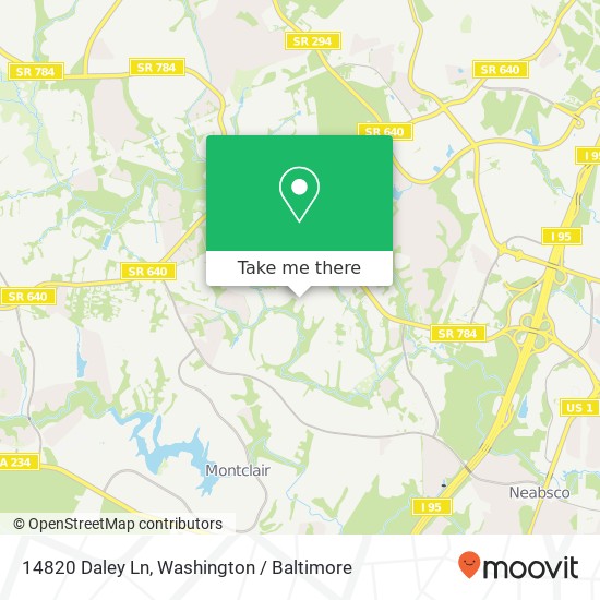 Mapa de 14820 Daley Ln, Woodbridge, VA 22193