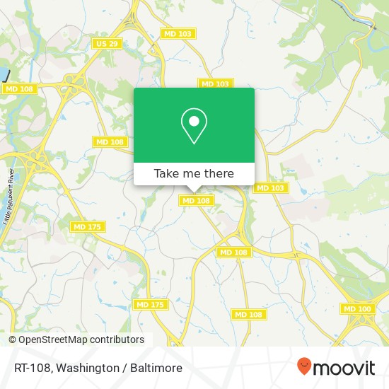 Mapa de RT-108, Ellicott City, MD 21043