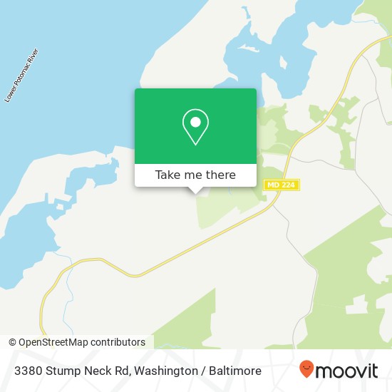 3380 Stump Neck Rd, Indian Head, MD 20640 map