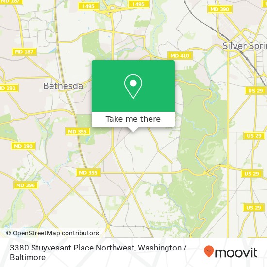 Mapa de 3380 Stuyvesant Place Northwest, 3380 Stuyvesant Pl NW, Washington, DC 20015, USA