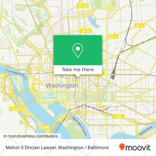 Melvin S Drozen Lawyer, 1001 G St NW map