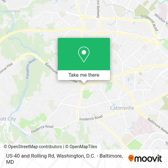 Mapa de US-40 and Rolling Rd