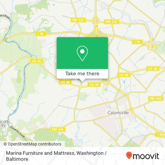 Marina Furniture and Mattress, 1105 N Rolling Rd map