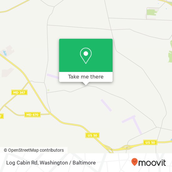 Mapa de Log Cabin Rd, Salisbury, MD 21801