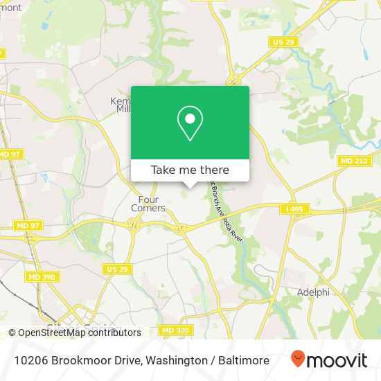 10206 Brookmoor Drive map