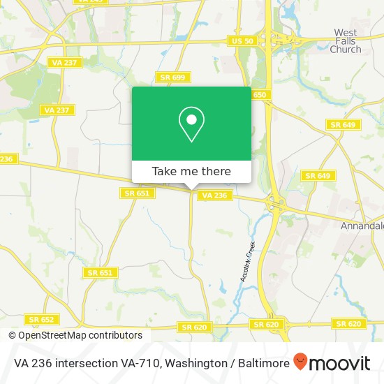 Mapa de VA 236 intersection VA-710, Annandale, VA 22003