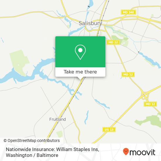 Nationwide Insurance: William Staples Ins, 1410 US-13-BR S map