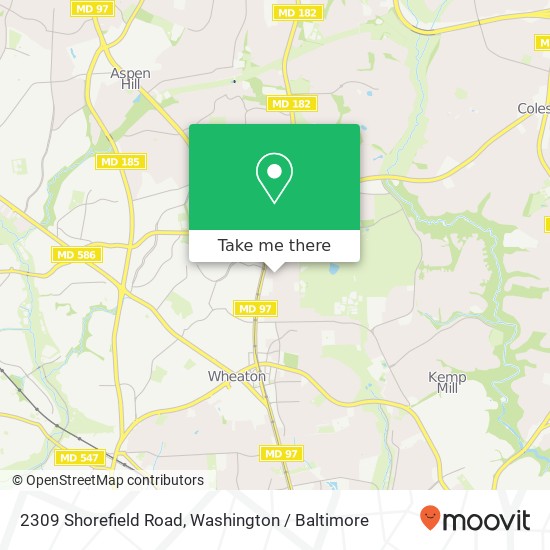 Mapa de 2309 Shorefield Road, 2309 Shorefield Rd, Glenmont, MD 20902, USA