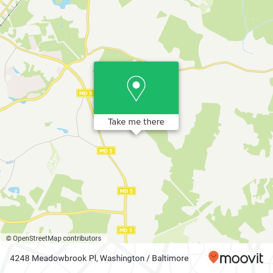 Mapa de 4248 Meadowbrook Pl, Waldorf, MD 20601