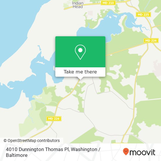 Mapa de 4010 Dunnington Thomas Pl, Marbury, MD 20658