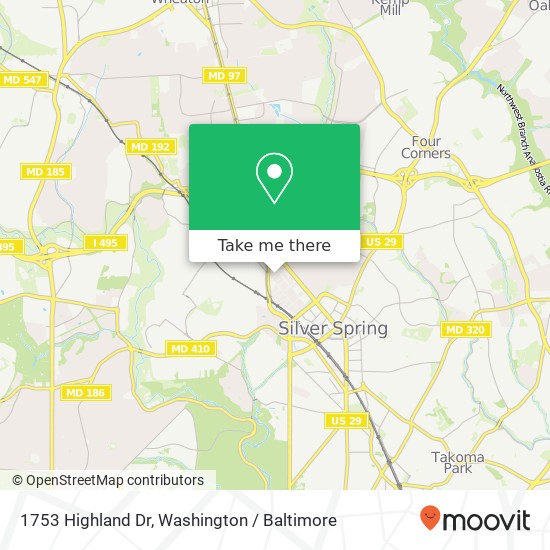 1753 Highland Dr, Silver Spring, MD 20910 map