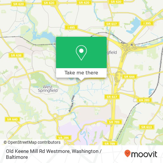Old Keene Mill Rd Westmore, Springfield, VA 22150 map