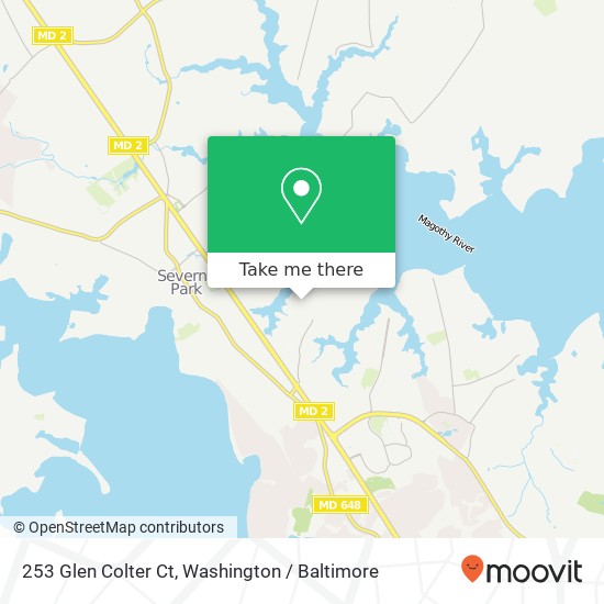 Mapa de 253 Glen Colter Ct, Severna Park, MD 21146