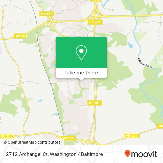 Mapa de 2712 Archangel Ct, Bowie, MD 20716