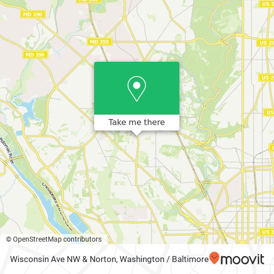 Wisconsin Ave NW & Norton, Washington, DC 20016 map