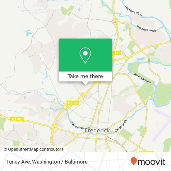 Mapa de Taney Ave, Frederick, MD 21702