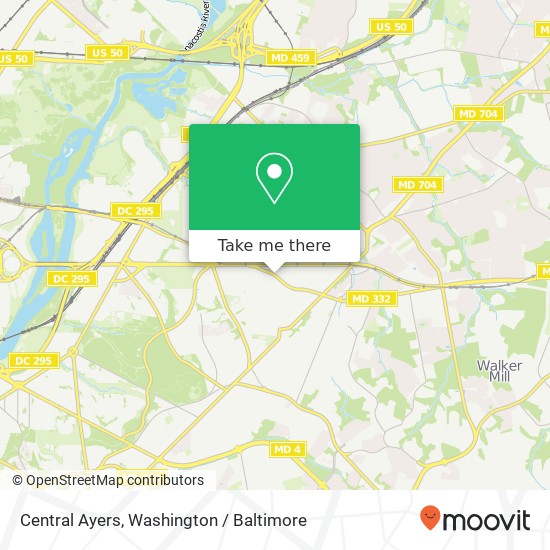Mapa de Central Ayers, Washington (DC), DC 20019