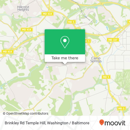 Mapa de Brinkley Rd Temple Hill, Temple Hills, MD 20748