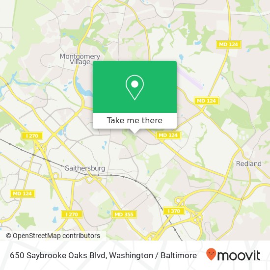 Mapa de 650 Saybrooke Oaks Blvd, Gaithersburg, MD 20877