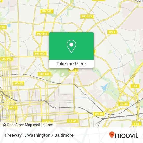 Freeway 1, Baltimore, MD 21213 map