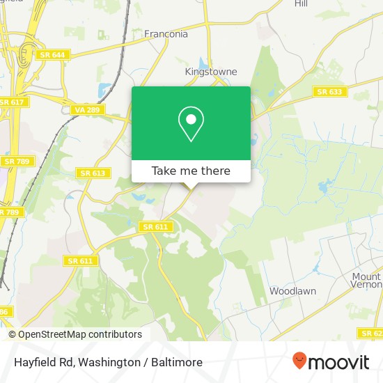 Mapa de Hayfield Rd, Alexandria, VA 22315