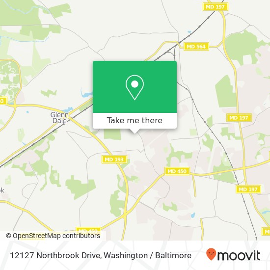 12127 Northbrook Drive, 12127 Northbrook Dr, Glenn Dale, MD 20769, USA map