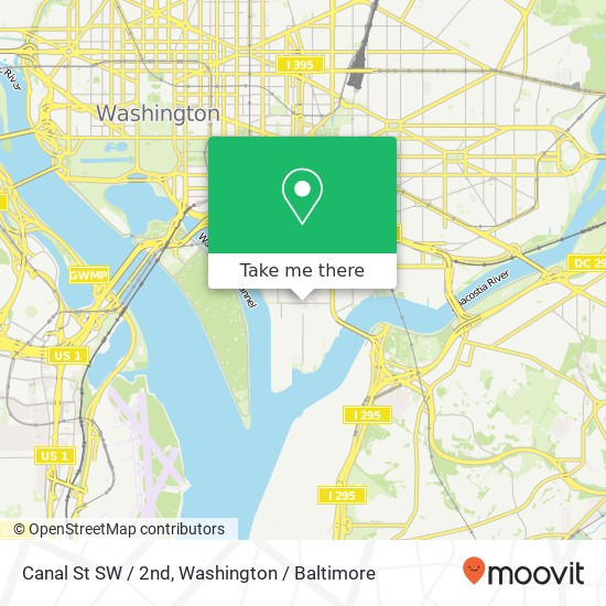 Mapa de Canal St SW / 2nd, Washington, DC 20024