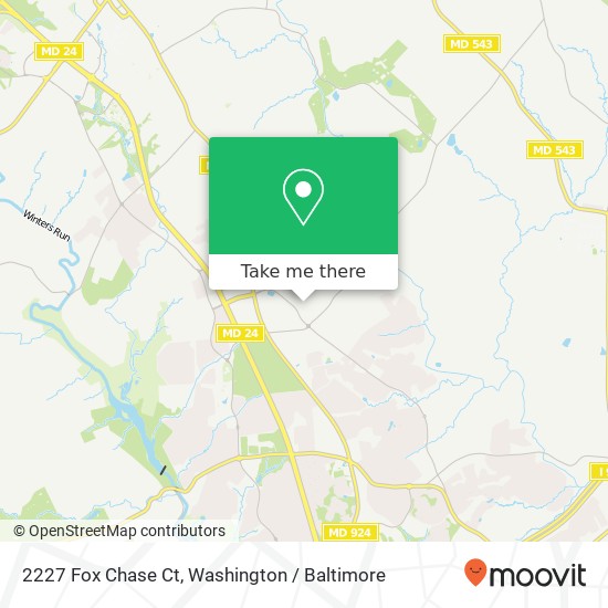 Mapa de 2227 Fox Chase Ct, Bel Air, MD 21015