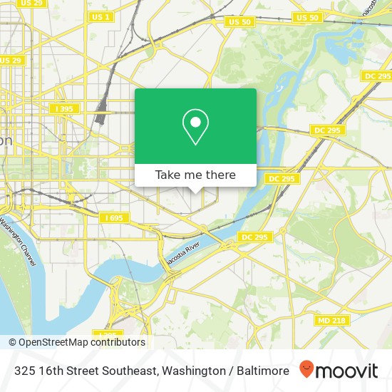 325 16th Street Southeast, 325 16th St SE, Washington, DC 20003, USA map