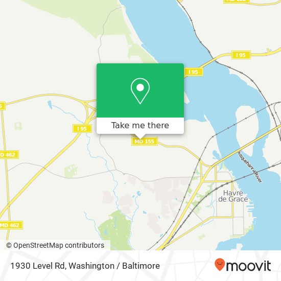 Mapa de 1930 Level Rd, Havre de Grace, MD 21078