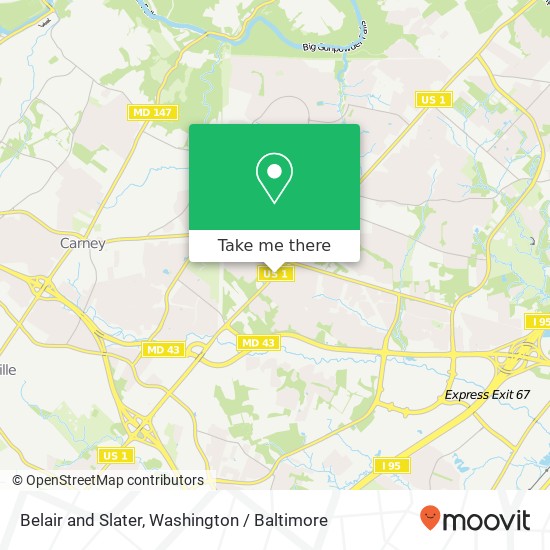 Mapa de Belair and Slater, Nottingham, MD 21236