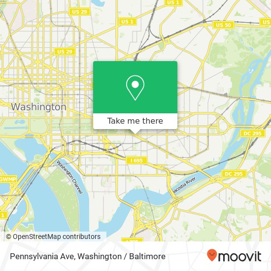 Mapa de Pennsylvania Ave, Washington, DC 20003