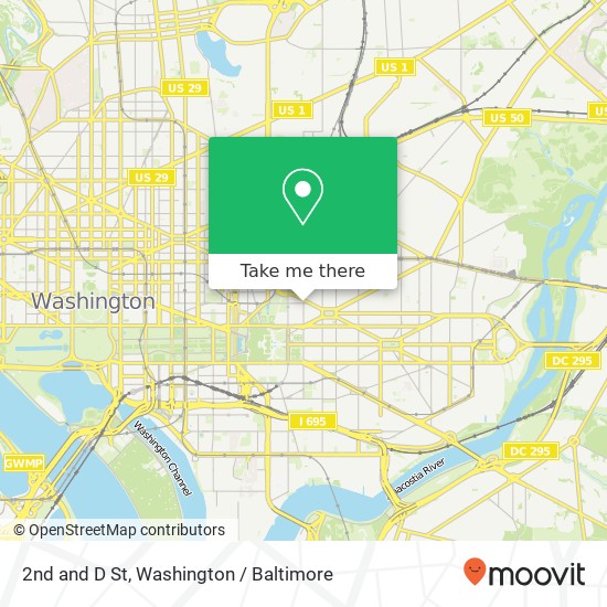 Mapa de 2nd and D St, Washington, DC 20002