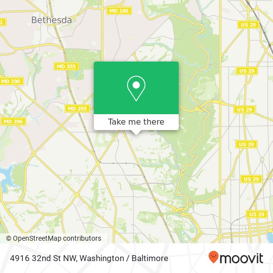 Mapa de 4916 32nd St NW, Washington, DC 20008