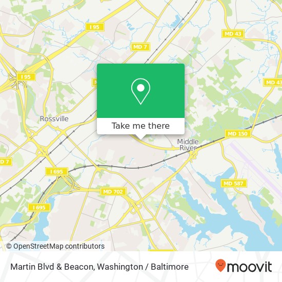 Martin Blvd & Beacon, Middle River (BALTIMORE), MD 21220 map