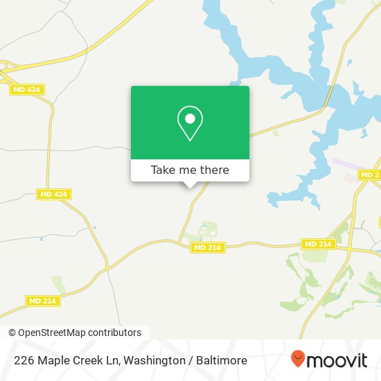 Mapa de 226 Maple Creek Ln, Davidsonville, MD 21035