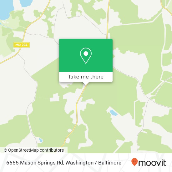 Mapa de 6655 Mason Springs Rd, La Plata, MD 20646