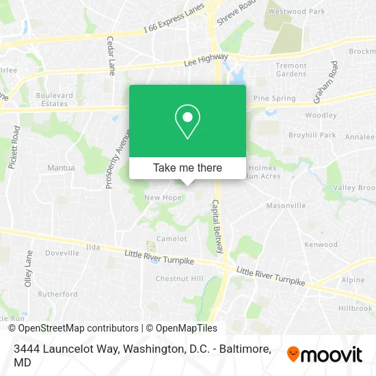 Mapa de 3444 Launcelot Way