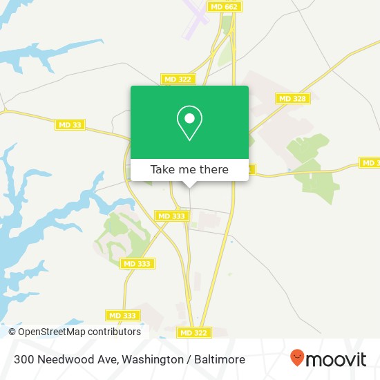 Mapa de 300 Needwood Ave, Easton, MD 21601