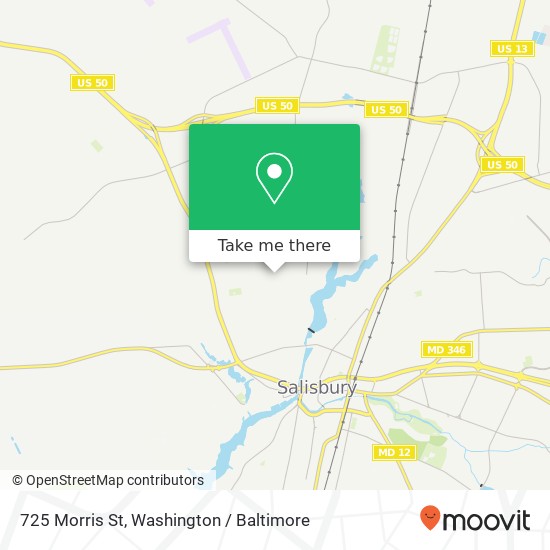 Mapa de 725 Morris St, Salisbury, MD 21801