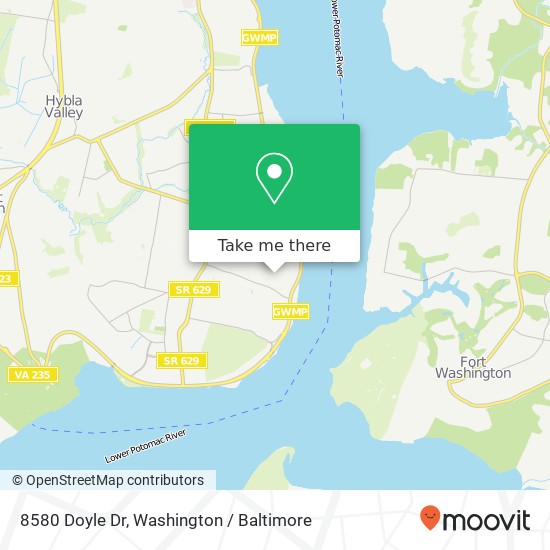 Mapa de 8580 Doyle Dr, Alexandria, VA 22308