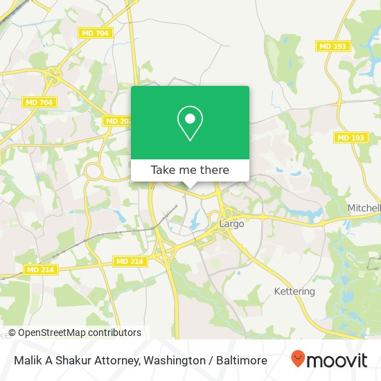 Mapa de Malik A Shakur Attorney, 9500 Arena Dr